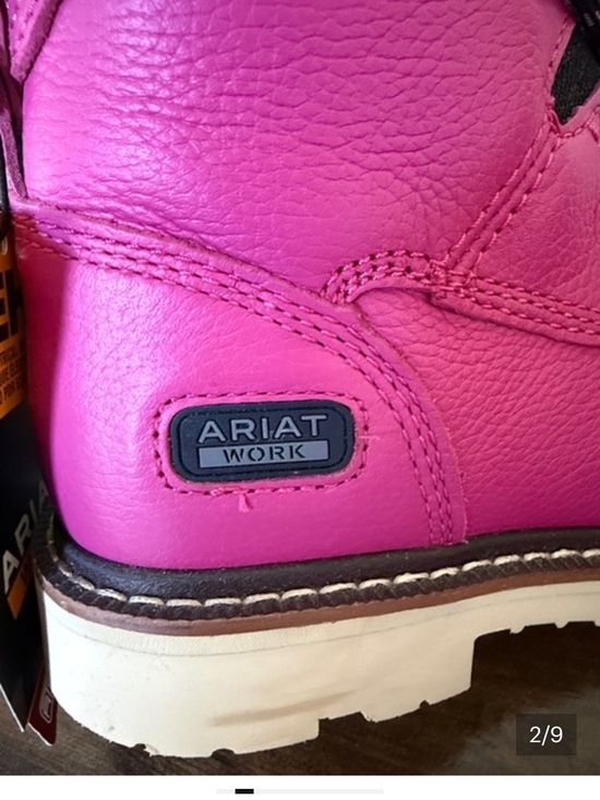 Ariat Pink Lace-Up Work Boots Women’s 6.5